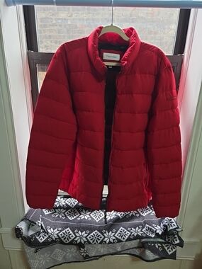 Calvin Klein Red Quilted Lightweight Puffer Jacket Mens XL